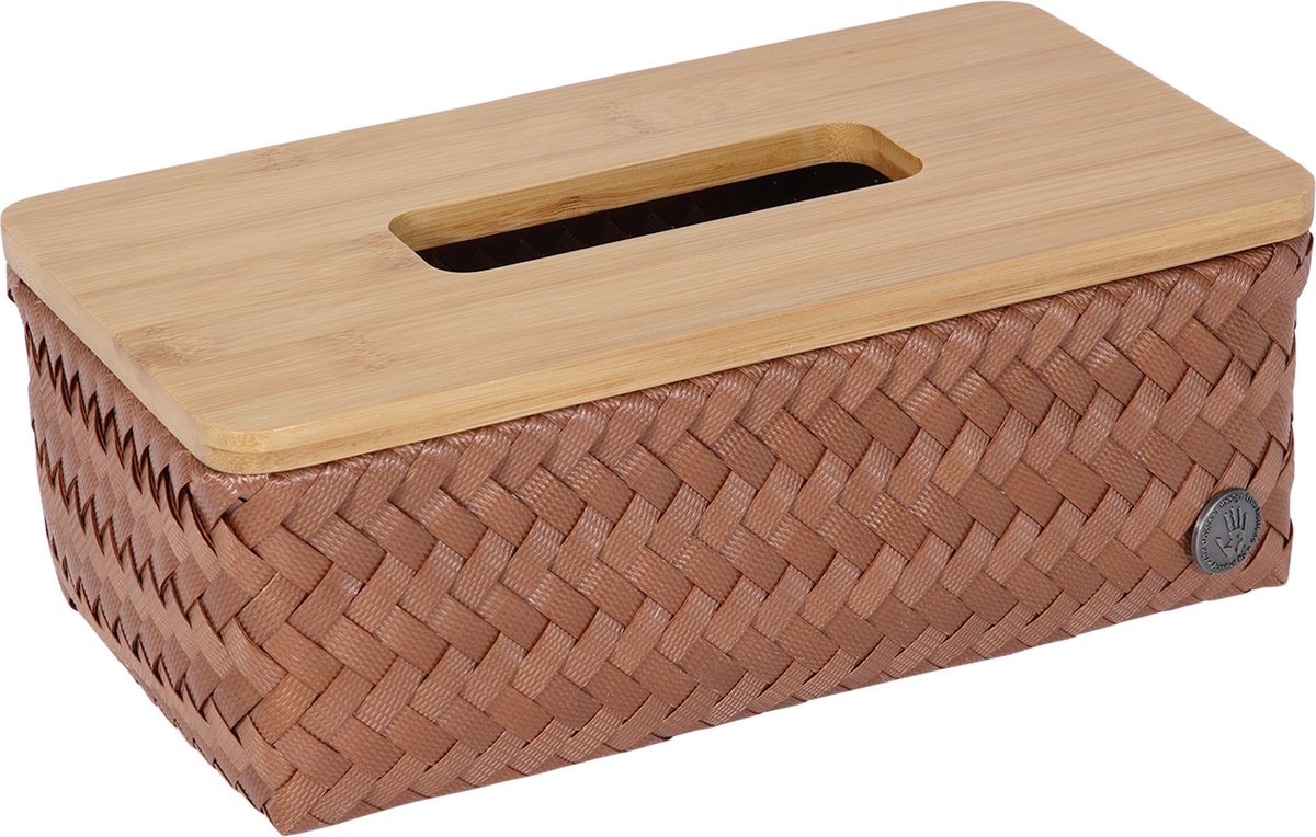 Tissuehouder - Tissuebox - Tissuedoos - Zakdoekdoos - Met deksel - Handed By Top Fit rectangular - bruin - sienna
