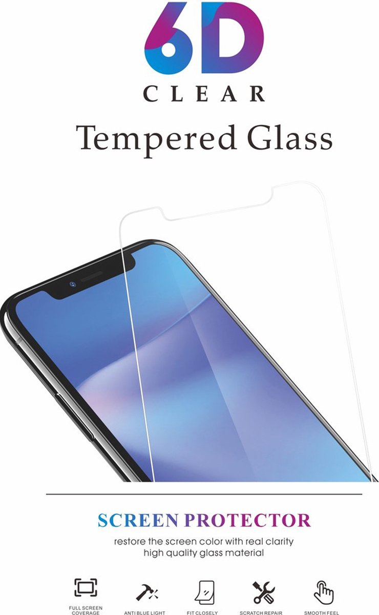 iPhone 15 / iPhone 15 Pro - Screenprotector - Tempered Glass - Gehard Glas - 6D Clear