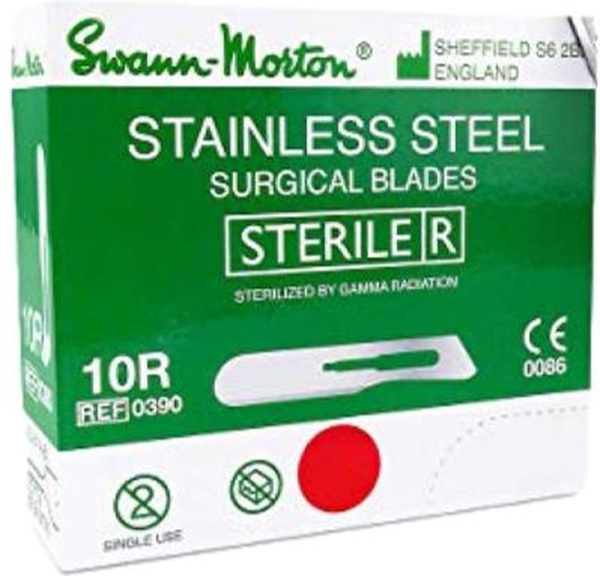 Goedkoopste Swann Morton Dermaplanning mesjes steriel 10R Swann Morton - wenkbrauw scheermesje - dermaplaning gezicht - RVS - Past op houder nummer 3 - Nummer 10R