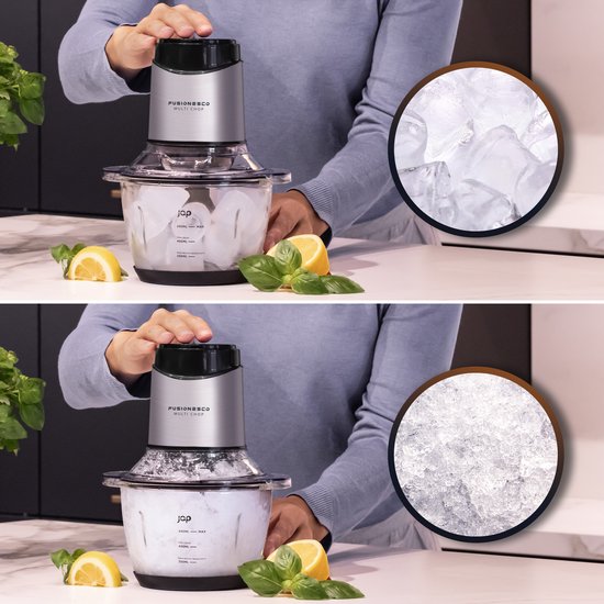 JAP Appliances Multi Chop - Hakmolen met glazen kom (600ml) - IJscrusher - Vaatwasserbestendig - Food chopper - 6 messen - 400W van JAP Appliances — afbeelding 2