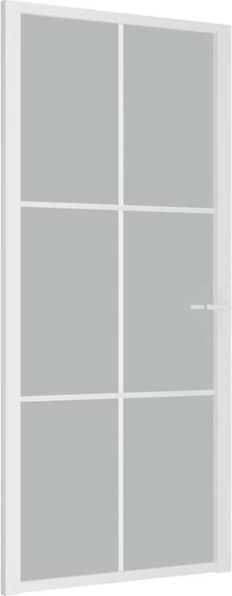 vidaXL-Binnendeur-93x201,5-cm-matglas-en-aluminium-wit