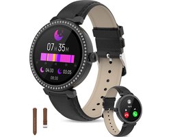 Denver Smartwatch Dames - Android & iOS - Volledige Belfunctie - Sporthorloge - Hartslagmeter - Saturatiemeter - Slaapmonitor - SWC342 - Zwart
