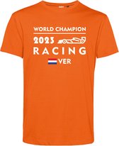 T-shirt Champion du Monde Racing 2023 | Fan de Formule 1 | Max Verstappen / supporter de Red Bull racing | Champion du monde | Orange | taille 4XL