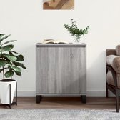 The Living Store Dressoir - Trendy - Opbergkast - Afmetingen- 60 x 35 x 70 cm - Kleur- Grijs Sonoma eiken - Materiaal- Bewerkt hout en ijzer