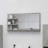 The Living Store Wandspiegel Betongrijs - 90 x 10.5 x 45 cm - Stijlvol en functioneel
