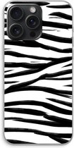 Case Company® - Hoesje geschikt voor iPhone 15 Pro Max hoesje - Zebra pattern - Soft Cover Telefoonhoesje - Bescherming aan alle Kanten en Schermrand
