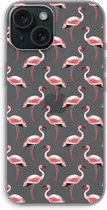 Case Company® - Hoesje geschikt voor iPhone 15 hoesje - Flamingo - Soft Cover Telefoonhoesje - Bescherming aan alle Kanten en Schermrand