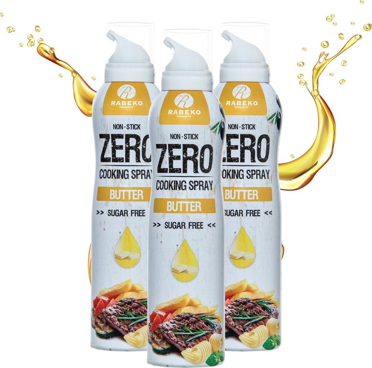 Spray de cuisson faible en calories Rabeko Zero, AIL, 800 portions, 2  kcal par