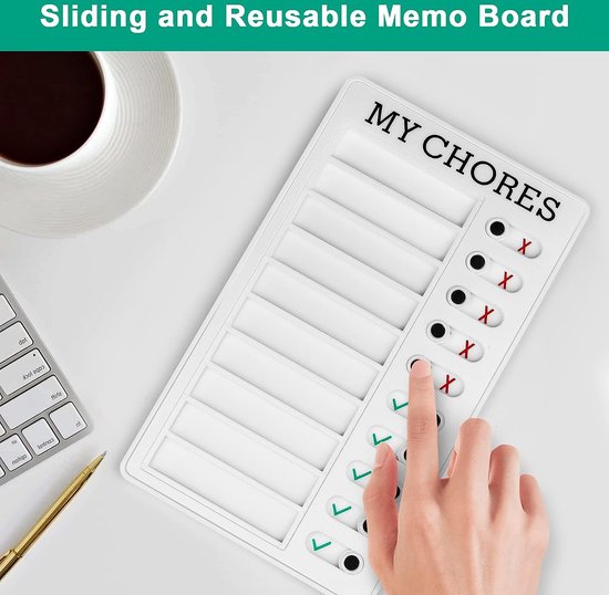 2X My Chores Checklist Board, Daily Reminder Chore Chart for Kids ...