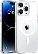 Dun TPU Transparant Hoesje geschikt voor Apple iPhone 15 Pro | Compatibel met MagSafe | Back Cover met Magneet | Doorzichtig | Ultra Dun | Flexibel