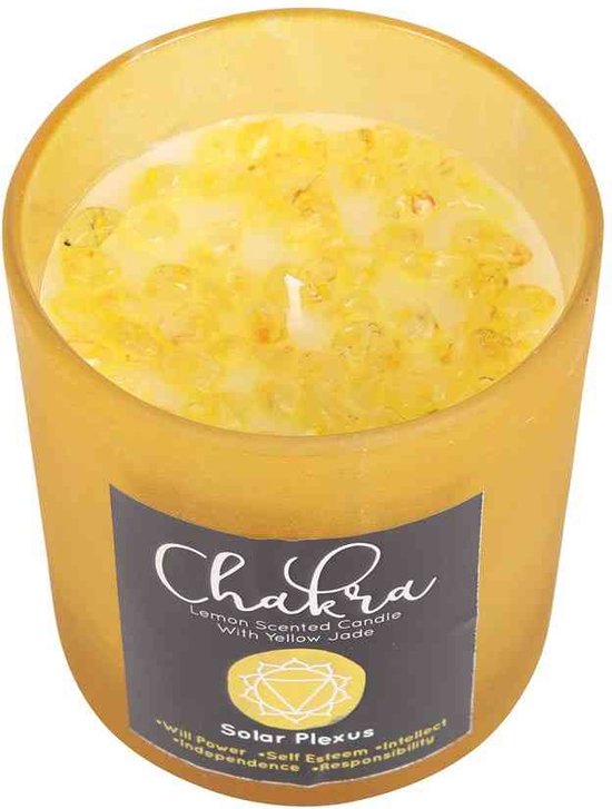 Something Different - Solar Plexus Chakra Lemon Crystal Chip Geurkaars - Geel