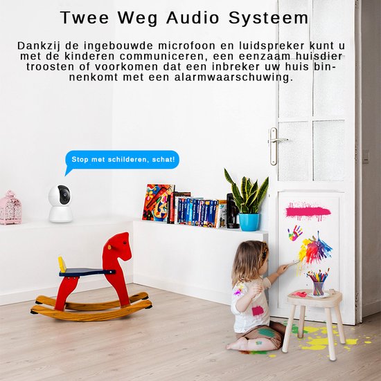 SNTIALS - 1080p Huisdiercamera met App - 32GB SD Kaart - Hondencamera - Huisdier Camera - Pet Camera Wifi Binnen - Beveiligings Camera - Beweeg en geluidsdetectie - voor Hond / Katten / Dieren / Baby - Met Handleiding van SNTIALS — afbeelding 2