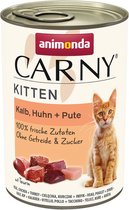 Animonda Carny Kitten 12 x 400 g Kattenvoer natvoer kalfsvlees, kip + kalkoen