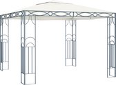 The Living Store Prieel Buitenactiviteiten - 300x300x270 cm - Crème - Roof with Anti-UV PA Coating
