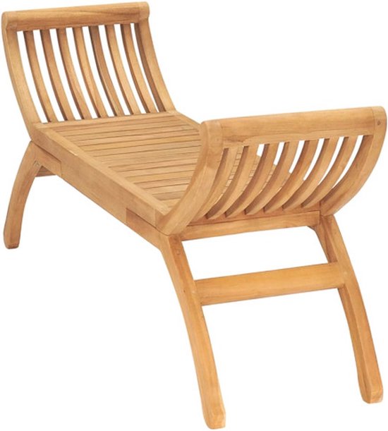 vidaXL Banc de jardin en teck - 120 x 35 x 55 cm - Design durable et raffiné - Banc de jardin