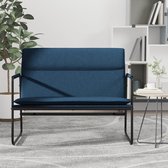 The Living Store Bankje Blauw Stof - 100 x 64 x 80 cm - Duurzaam - Comfortabele zit - Stevig frame - Anti-slip poten - Montagehandleiding
