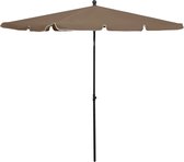 Parasol The Living Store - Polyester anti-UV - Acier - 210x140x238cm - Taupe