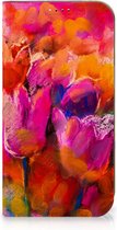 Hoesje met Tekst Geschikt voor iPhone 15 Smart Cover Tulips