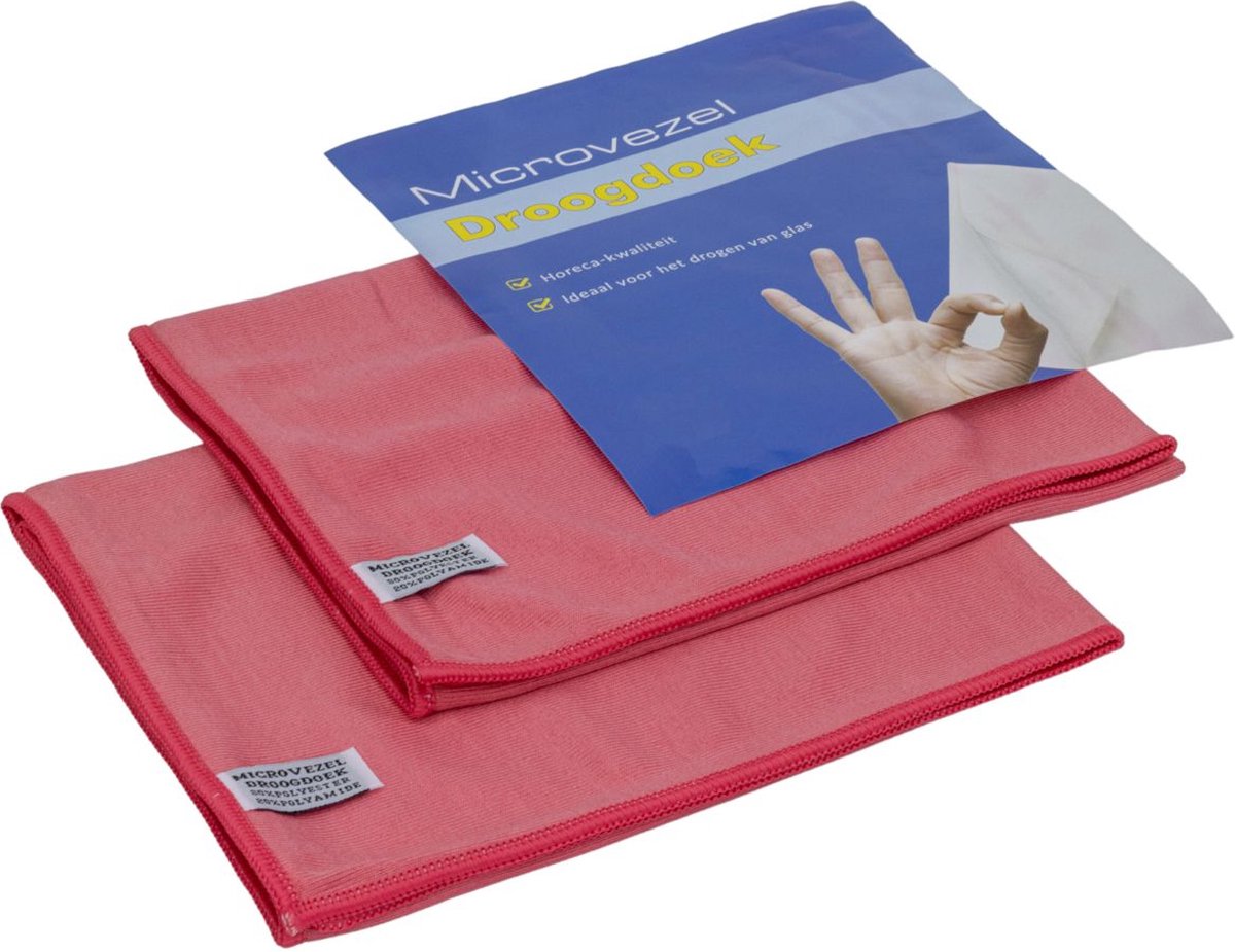 Goedkoopste Horeca Droogdoek - 50 x 70cm - 2 Stuks - Fuchsia
