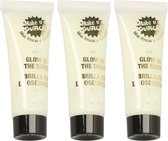 Glow in the Dark schmink/make-up tube 20 ml - 5x - Fluorescerende gel voor gezicht en lichaam