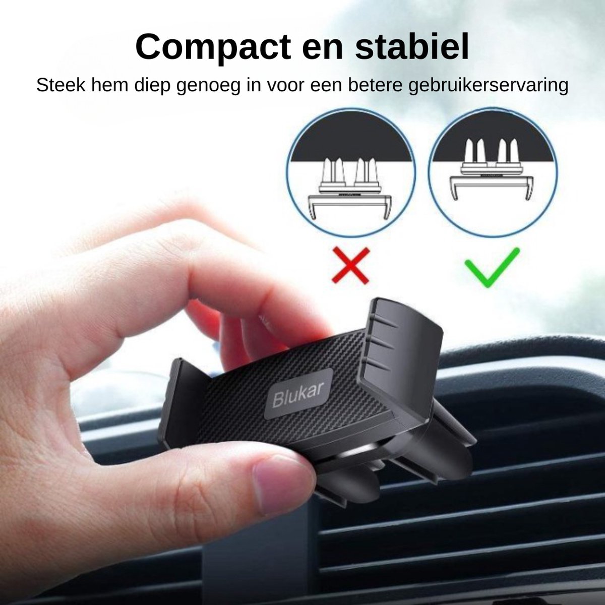 Support de téléphone portable pour voiture, support de ventilation de  voiture