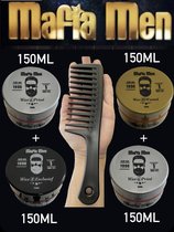 Bol.com 4 Wax Mix + 1 Gratis Kam pack -Mafia Men Haarwax Privé 6 -Exclusief 8 - Wanted 10 - 600ml aanbieding