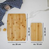 4 x snijplank hout bamboe - verschillende maten - ontbijtplankjes hout bamboe planken voor snijden en serveren
