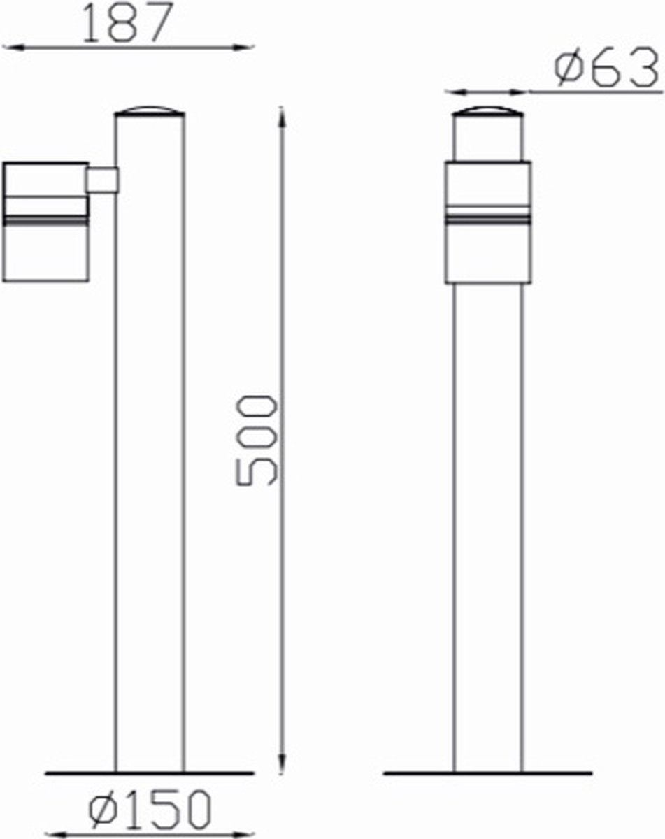 Lucide Arne-LED - Sokkellamp - Ø 6,3 cm - LED - GU10 - 1x5W 2700K