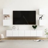 The Living Store Televisiekast - Trendy - Televisiemeubel - 60 x 30 x 30 cm - Spaanplaat - Wit
