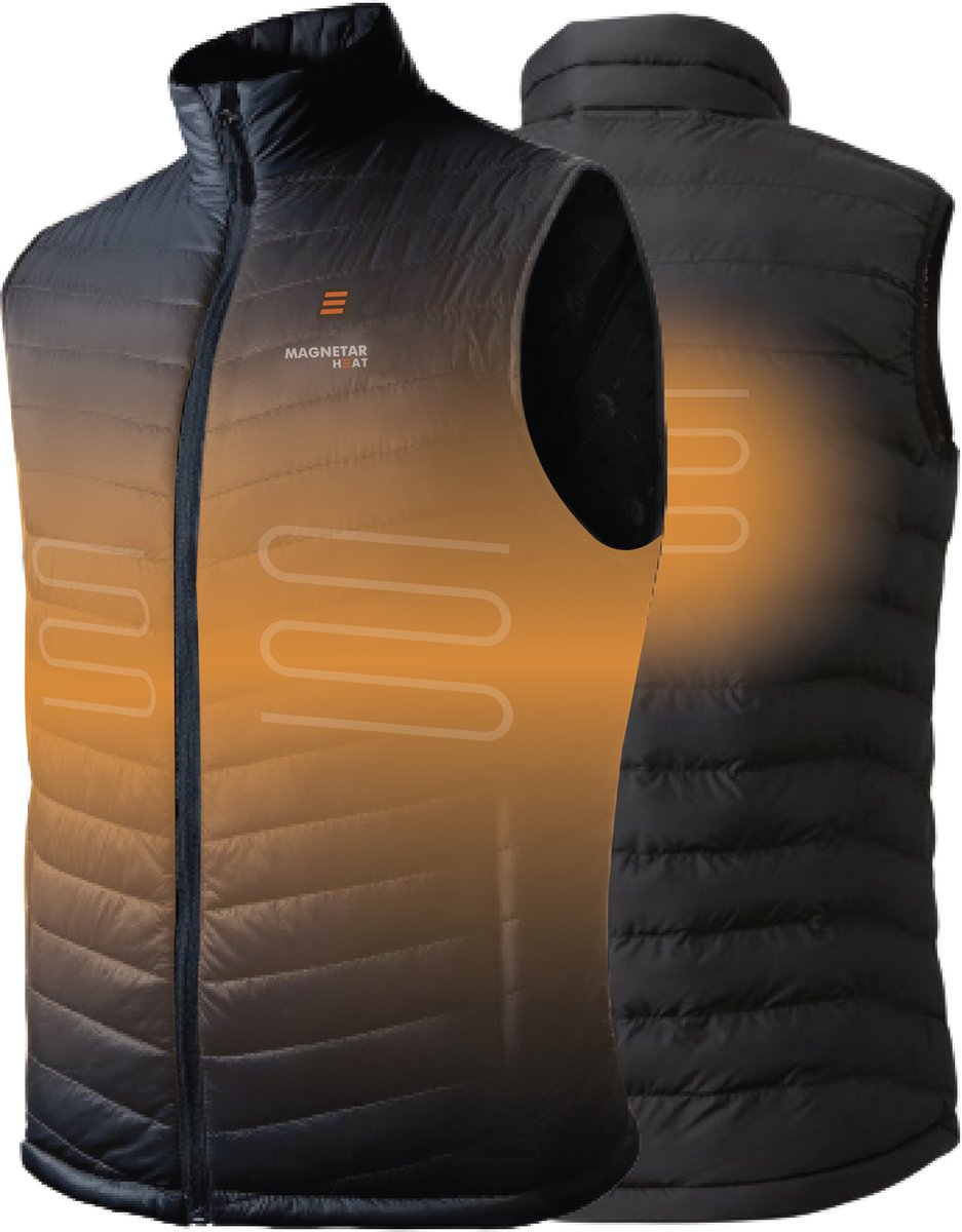 Verwarmde Bodywarmer - Magnetar Heat - Verwarmd Vest - Zwart - Voor Mannen en Vrouwen - Maat XL - Incl. Powerbank en Oplader Kabel