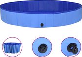 The Living Store Hondenzwembad - Blauw PVC - 300 x 40 cm (ø x H) - Verkoelingsparadijs met anti-slip - Opvouwbaar en duurzaam - Geschikt voor binnen en buiten - Geen pomp nodig