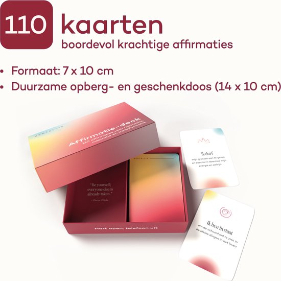 Affirmatiekaarten van Vertellis - Inzichtkaarten - Affirmaties - Intentiekaarten - Coachkaarten - 110 stuks