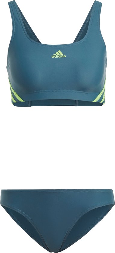 adidas Sportswear 3-Stripes Bikini - Dames - Turquoise- 34 | bol