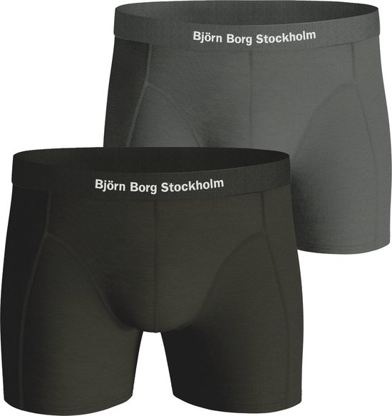 Björn Borg Lyocell boxers - heren boxers normale lengte (2-pack) - donkergroen - S