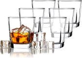 Drinkglazen, set van 6, sapglazen, robuuste waterglazen, universele glazen van hoogwaardig glas, whiskyglazen, glazen voor water, drink, party (Romi, 250 ml)