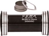 CEMA Bracketas BB386 Interlock Shimano-RVS-Zwart