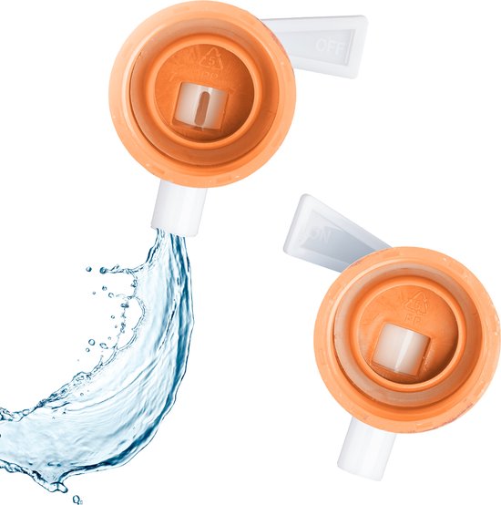 opvouwbare jerrycan set van 4 - 10 liter - met kraan - BPA-vrij - transparant-oranje van Easymaxx — afbeelding 3