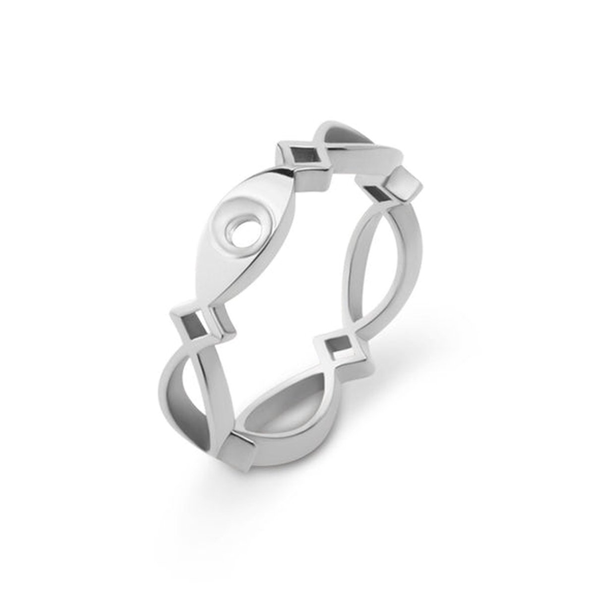 Melano Twisted Ring Trix Zilver - Maat 50