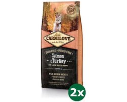 2x1,5 kg Carnilove salmon / turkey puppies large breed hondenvoer