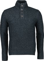 Pull Homme Superdry Chunky Button High Neck Jumper - Eclipse Navy - Taille 3Xl