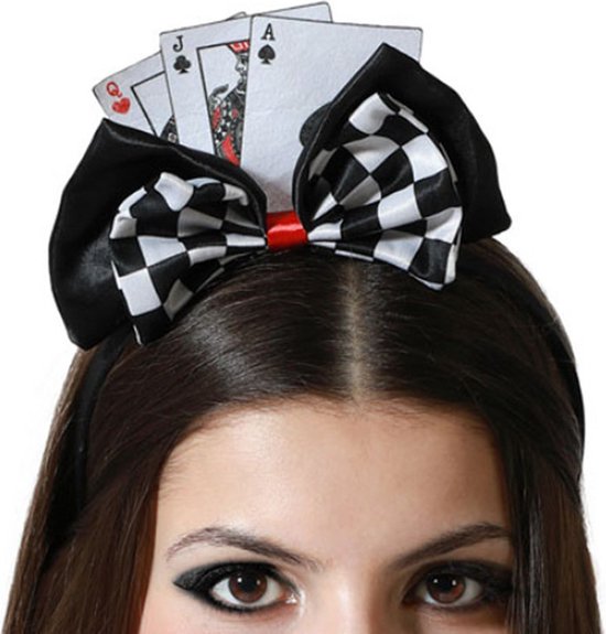 Verkleed haarband diadeem Casino thema - zwart/wit - meisjes/dames - met  speelkaarten | bol.com