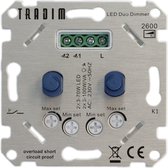 Tradim - LED Muurdimmer instapmodel - 2 x 3-100W VA - Duo
