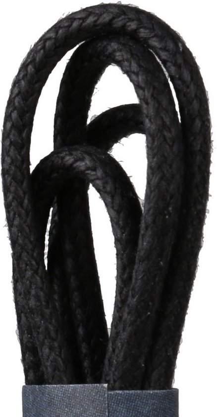 Sorbo zwarte wax veters 75cm - 2 paar schoenveters gewaxt zwart