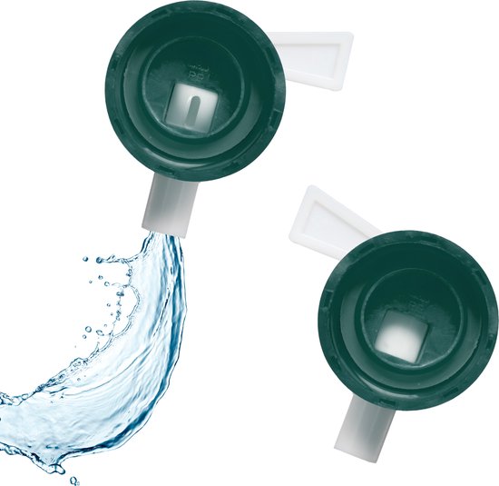 Relaxdays opvouwbare jerrycan set van 4 - 20 l - met kraan - BPA-vrij - transparant-groen - 20 Liter van Relaxdays — afbeelding 3