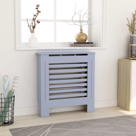 vidaXL Radiatorombouw 112x19x81 cm MDF zwart