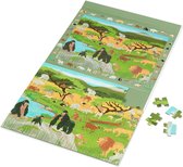 Scratch Puzzel Magnetisch: DISCOVERY - SAVANNE 48pcs 24,5x30,5cm (gesloten), 52,3x30,5cm (open), 2-in-1: puzzel en ontdek, 3+
