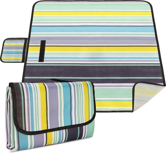 Waterdichte Picknickdeken 200x200cm – Met Zacht Fleece, Isolerend & Handige Draagband