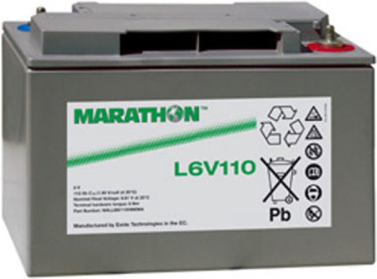 Exide Marathon L6V110 loodbatterij met M8-schroefverbinding 6V, 112000mAh
