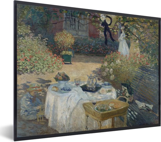Cadre photo avec affiche - Le déjeuner - Peinture de Claude Monet - 80x60 cm - Cadre pour affiche