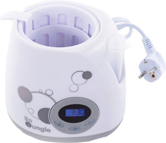 Flessenwarmer - Bo Jungle - Flesverwarmer baby - Digitaal - Compacte Flessenwarmer - Brede hals 8,5 cm doorsnee - Inclusief accesoires - Schakelt automatisch uit - Met verlichtte display - Tijd instelbaar per 10 seconden - Bottle Warmer Superfast Digital Home
